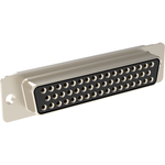 Conn D-Sub SKT 50 POS 1.38mm Solder ST Thru-Hole 50 Terminal 1 Port Medical Tray