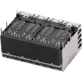 taoglas-TMJUTGPW012406625 Steckverbinder, Telefon und Telekommunikation Conn RJ-45 F 64 POS 1.27mm Solder RA Thru-Hole 112 Terminal 8 Port Tray