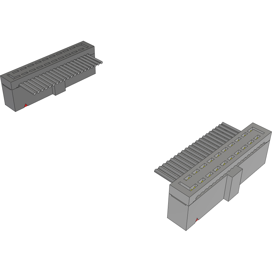 Samtec-HCSD-10-D-07.00-01-N Flachband Kabelbaugruppen Cable Assembly 0.17m 28AWG 2.54mm 20 to 20 POS IDC Connector to IDC Connector F-F Bulk