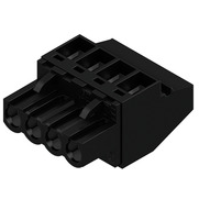 Weidmuller-1958630000 Steckverbinder, Klemmenblöcke Conn Plug-in Terminal Block F 4 POS 5mm Clamp RA Cable Mount 20A Box