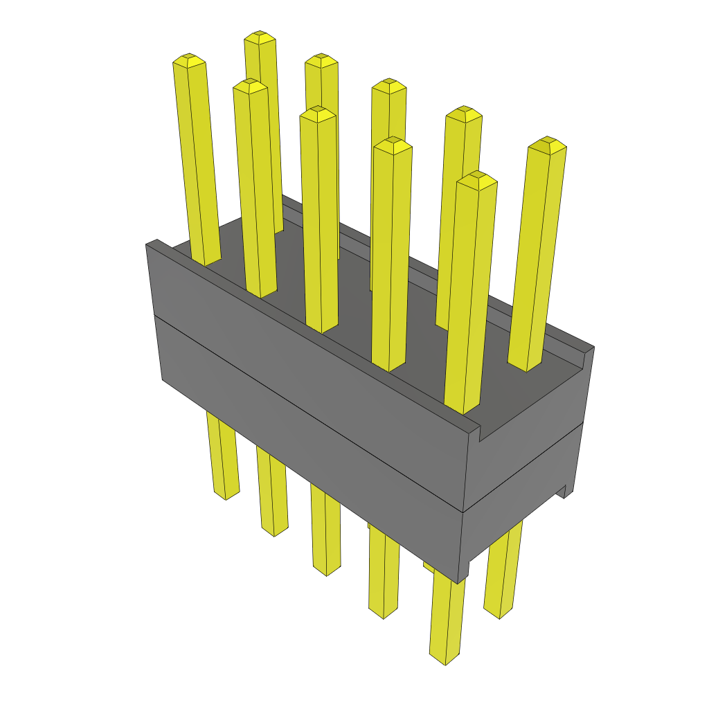 Samtec-ZW-05-15-L-D-200-200 Steckverbinderleisten und Leiterplattenbuchsen Conn Board Stacker HDR 10 POS 2.54mm Solder ST Thru-Hole Bulk