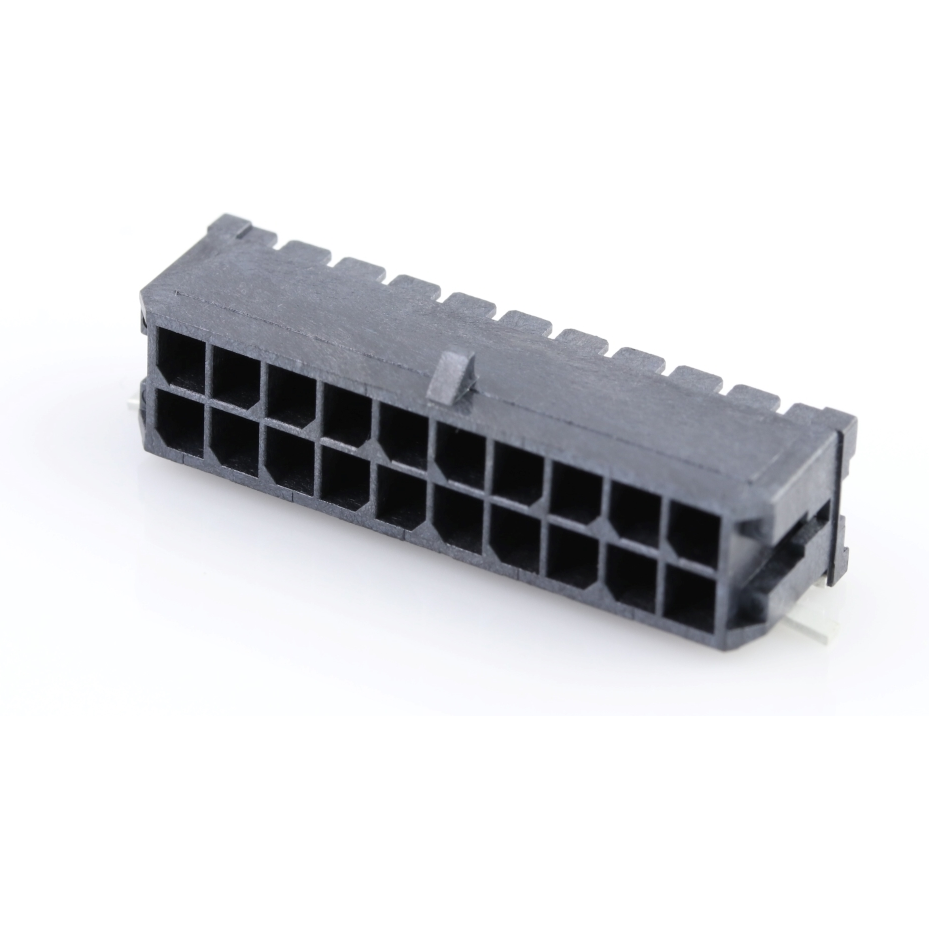 Molex-0430452011 Connector Headers and PCB Receptacles Conn Wire to Board HDR 20Power POS 3mm Solder RA Side Entry SMD Micro-Fit 3.0 T/R