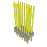 Conn Unshrouded Header HDR 16 POS 1.27mm Solder ST Top Entry Thru-Hole Tube