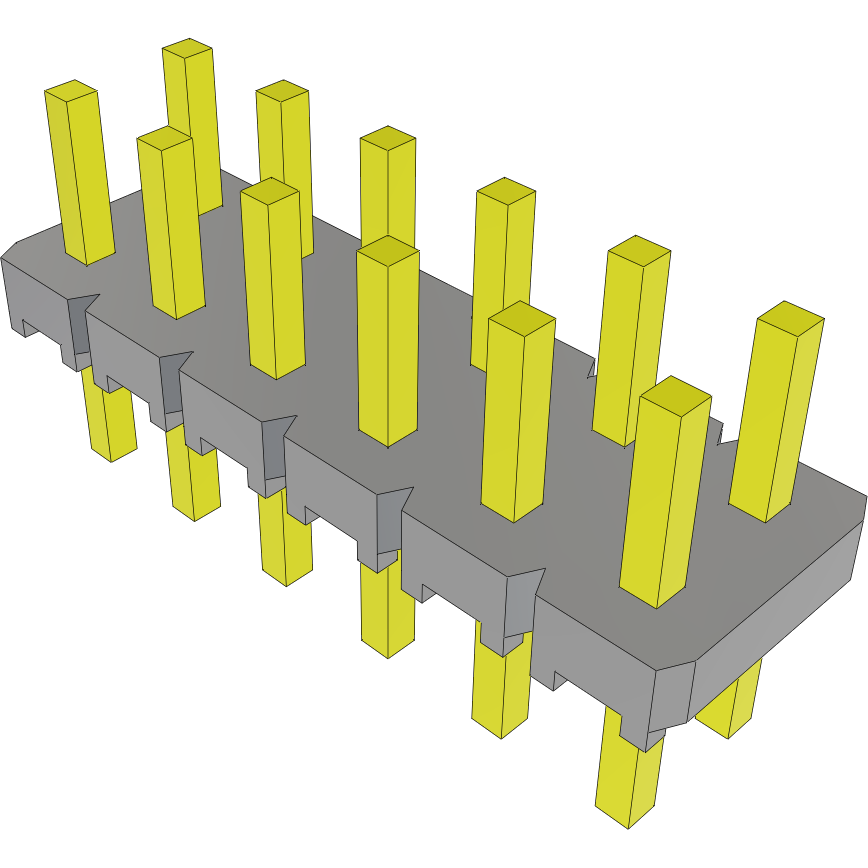 Samtec-MTLW-106-06-G-D-125 Steckverbinderleisten und Leiterplattenbuchsen Conn Unshrouded Header HDR 12 POS 2.54mm Solder ST Top Entry Thru-Hole Bulk