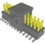 Conn Unshrouded Header HDR 26 POS 1.27mm Solder ST Top Entry SMD TIGER CLAW™ T/R