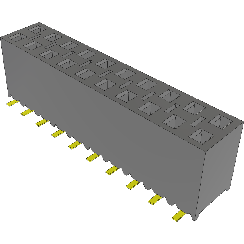 Samtec-SSM-110-S-DV-BE Piastre connettori e prese PCB Conn Socket Strip SKT 20 POS 2.54mm Solder ST Bottom Entry SMD Tube