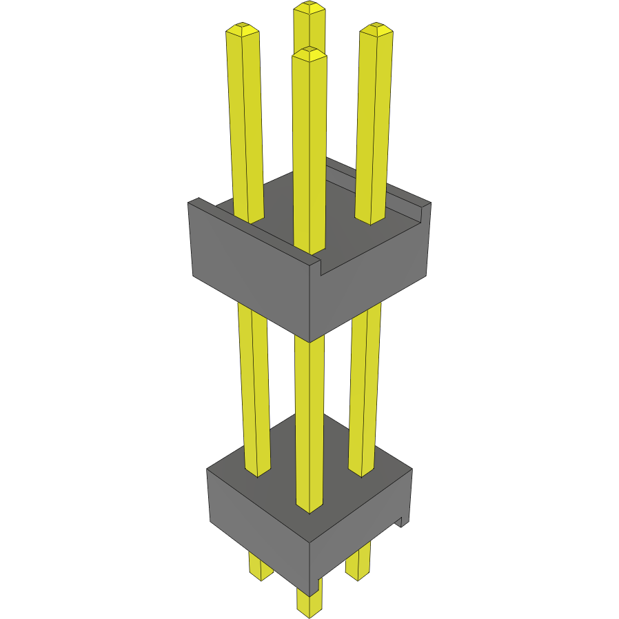 Samtec-DW-02-10-L-D-510 Steckverbinderleisten und Leiterplattenbuchsen Conn Board Stacker HDR 4 POS 2.54mm Solder ST Top Entry Thru-Hole Bulk