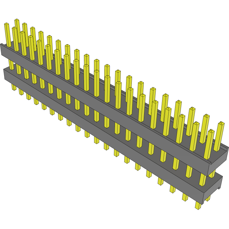 Samtec-DW-20-15-F-D-335 Connector Headers and PCB Receptacles Conn Board Stacker HDR 40 POS 2.54mm Solder ST Top Entry Thru-Hole Bulk