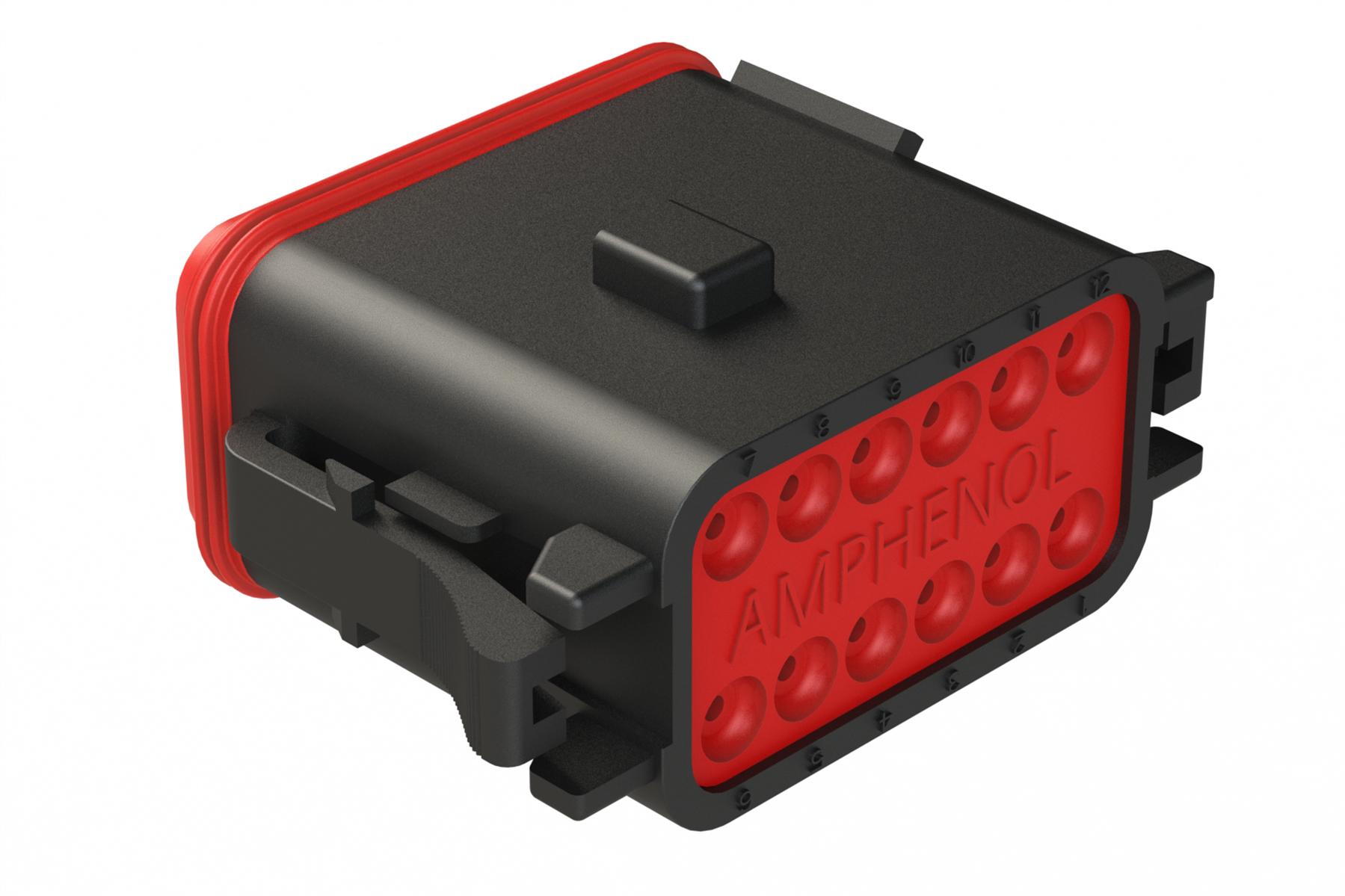 Amphenol-AT06-12SB Carcaza de cables discretos de conector Conn Housing PL 12 POS Crimp ST Cable Mount Black