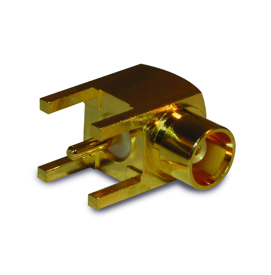 Amphenol RF-252129 RF-Steckverbinder Conn MCX 0Hz to 6GHz 50Ohm Solder RA Thru-Hole RCP Gold