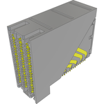 Conn Backplane RCP 72 POS 2mm Press Fit RA Thru-Hole Tray