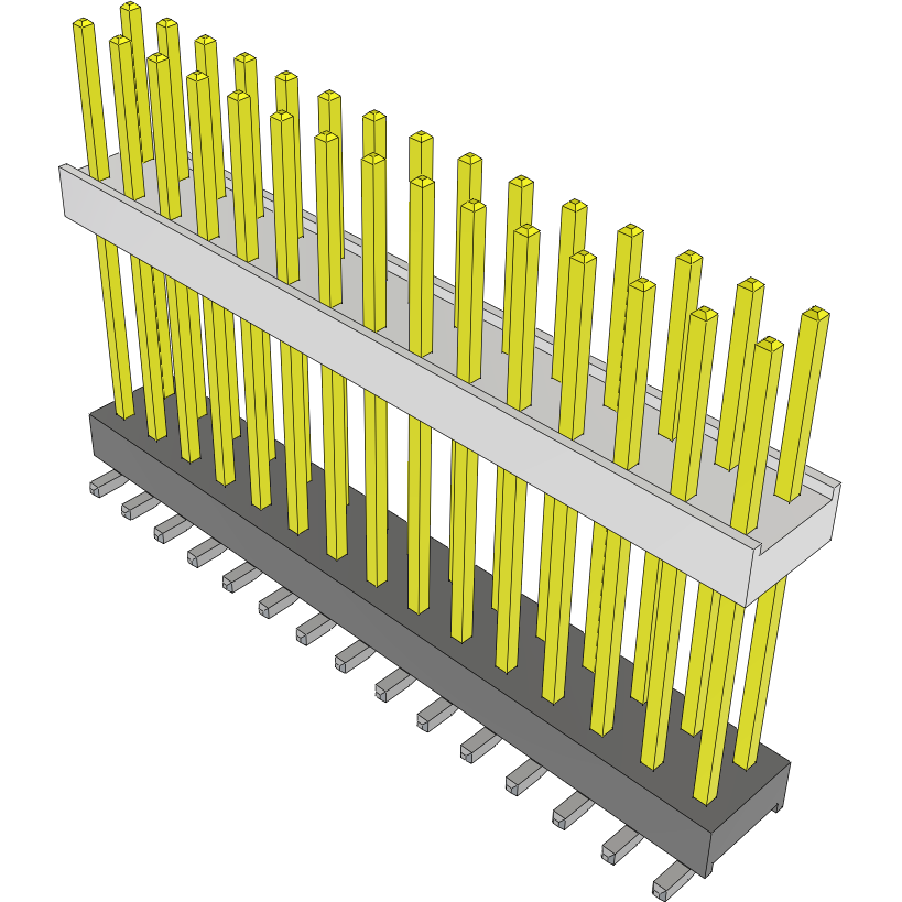 Samtec-HW-15-12-L-D-688-SM Cabezales del conector y receptáculos PCB Conn Board Stacker HDR 30 POS 2.54mm Solder ST Top Entry SMD Tube