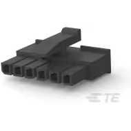 TE Connectivity-1445022-6 Einzeladersteckverbinder, Gehäuse Conn Housing RCP 6 POS 3mm Crimp ST Cable Mount Black Tray