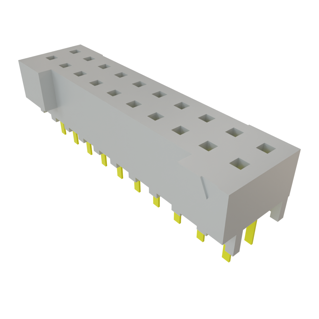 Samtec-S2M-110-01-S-D Cabezales del conector y receptáculos PCB Conn Socket Strip SKT 20 POS 2mm Solder ST Top Entry Thru-Hole Tube