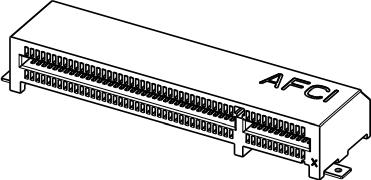 Amphenol Communications Solutions-10151422-0122120LF Steckverbinder, Kartenrand Conn PCI Express Card Edge F 164 POS 1mm Solder RA SMD Tray