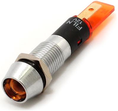 Mallory Sonalert Products-FL1M-8CJ-2-Y24V Panel Mount Indicators LED Panel Mount Indicator Uni-Color Yellow 1500mcd 2-Pin Bulk