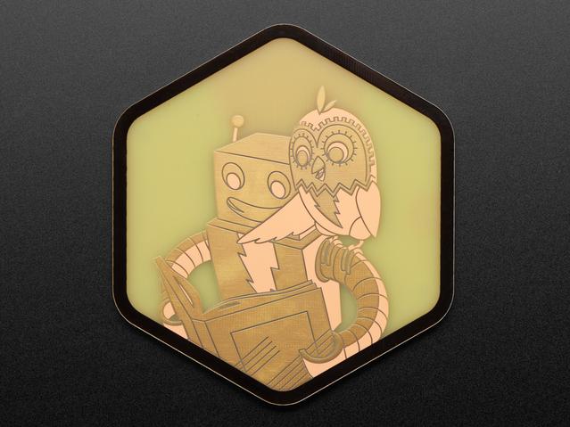 Adafruit Industries-3710 杂项产品 PCB Coaster - Minerva and Adabot