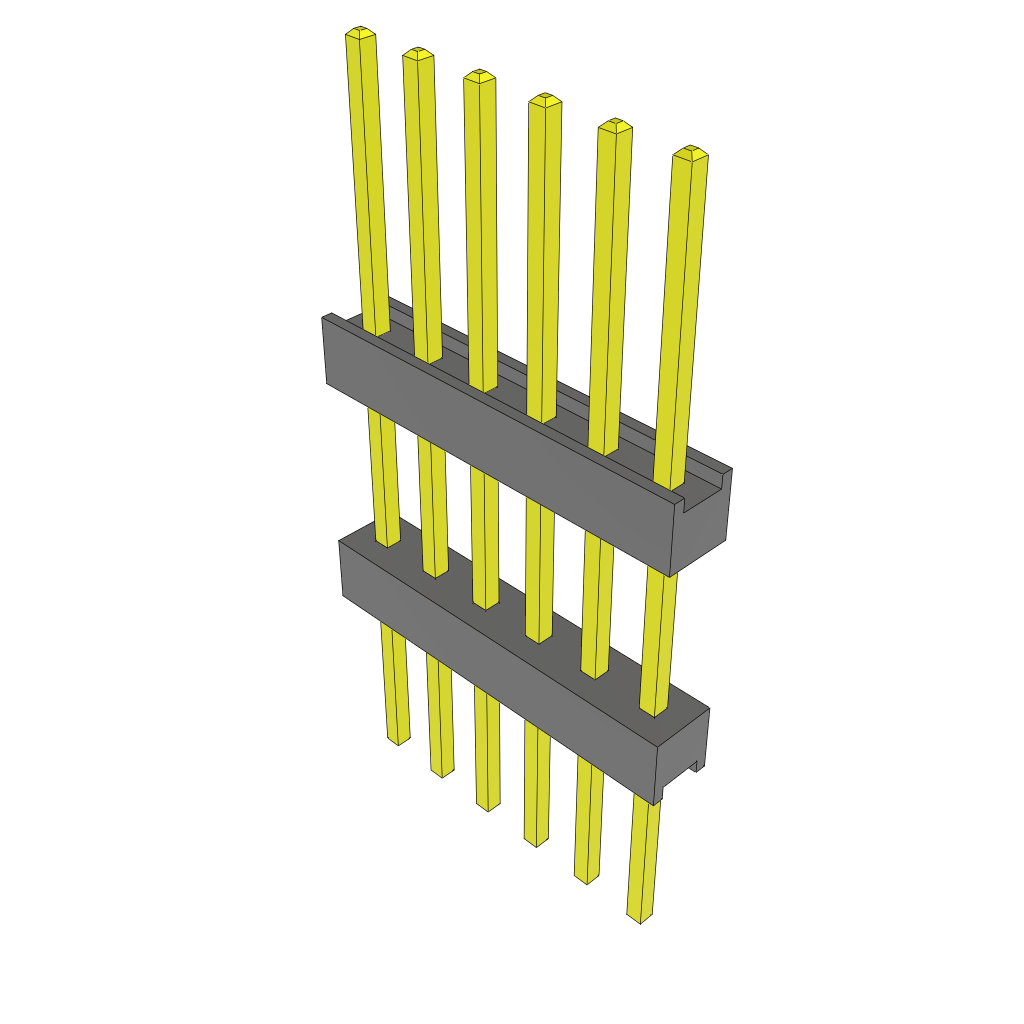 Samtec-ZW-06-20-L-S-460-290 Steckverbinderleisten und Leiterplattenbuchsen Conn Board Stacker HDR 6 POS 2.54mm Solder ST Top Entry Thru-Hole Bulk