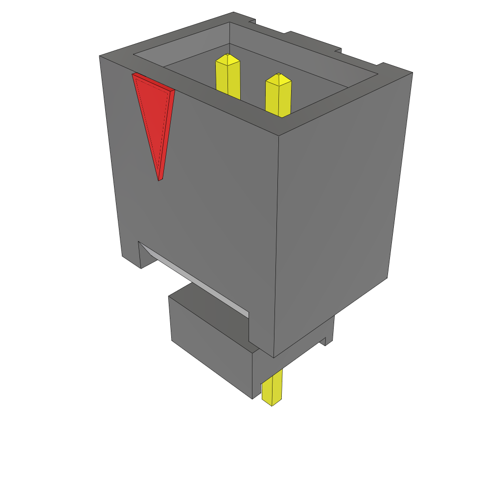 Samtec-ZSS-102-01-G-S-450 Steckverbinderleisten und Leiterplattenbuchsen Conn Elevated Shrouded Header HDR 2 POS 2.54mm Solder ST Top Entry Thru-Hole Layer