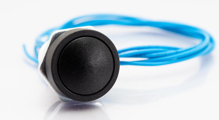 Lumex-W50-A-RBK-N-BK-B Switch Push Button Switch Push Button OFF Mom SPST Dome 0.01A 12VDC Momentary Panel Mount Wire Lead Bulk