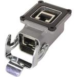 HARTING-09452151118 Steckverbinder, Telefon und Telekommunikation Han3A RJ45 PFT angled (4 hole)