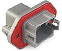 Amphenol-AT04-08PA-PM12 Einzeladersteckverbinder, Gehäuse Conn Housing RCP 8 POS Crimp ST Panel Mount Gray