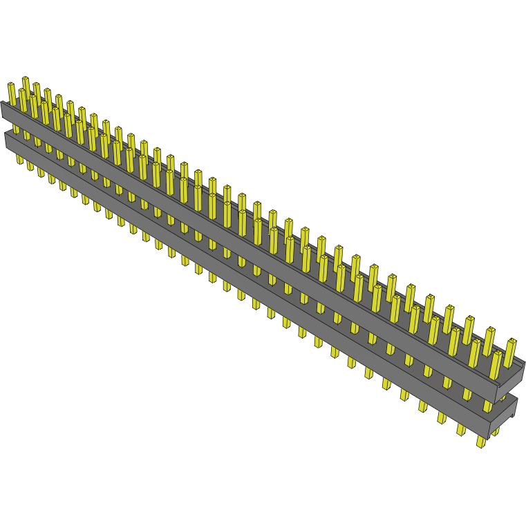 Samtec-DW-33-08-G-D-300 Connector Headers and PCB Receptacles Conn Board Stacker HDR 66 POS 2.54mm Solder ST Top Entry Thru-Hole Bulk