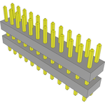 Conn Board Stacker HDR 24 POS 2mm Solder ST Top Entry Thru-Hole Bulk