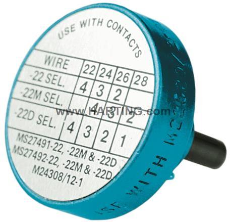 HARTING-09990000522 Tools Other Positioner For Single Male Power Crimp Contacts