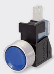 Bulgin Components PLC-3832510MBL Interruttore a pressione Switch Push Button ON ON SPDT Round Button 16A 250VAC 250VDC 559.27VA Quick Connect Panel Mount