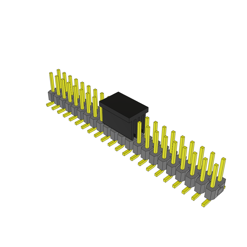 Samtec-TSM-122-01-L-DV-P-TR Steckverbinderleisten und Leiterplattenbuchsen Conn Unshrouded Header HDR 44 POS 2.54mm Solder ST Top Entry SMD T/R