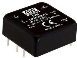 Mean Well Enterprises-DKM10A-05 DC/DC-Wandler und Spannungsreglermodul Module DC-DC 12VIN 2-OUT -5V/5V -1A/1A 10W 6-Pin DIP Module Tube