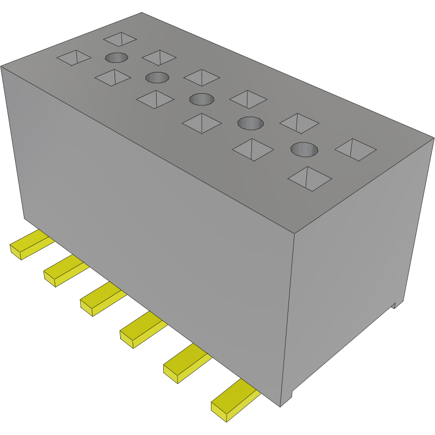 Samtec-MLE-106-01-G-DV Piastre connettori e prese PCB Conn Socket Strip SKT 12 POS 1mm Solder ST Top Entry SMD TIGER BEAM™ Tube