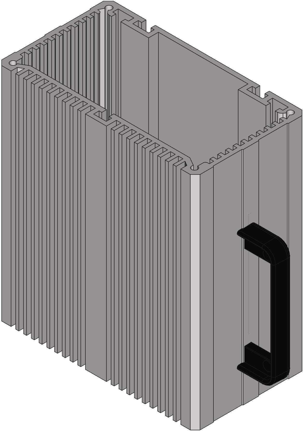 Hammond Manufacturing-531609 Kästen, Gehäuse und Gestelle Black Aluminum Wall Mount Extruded Enclosure