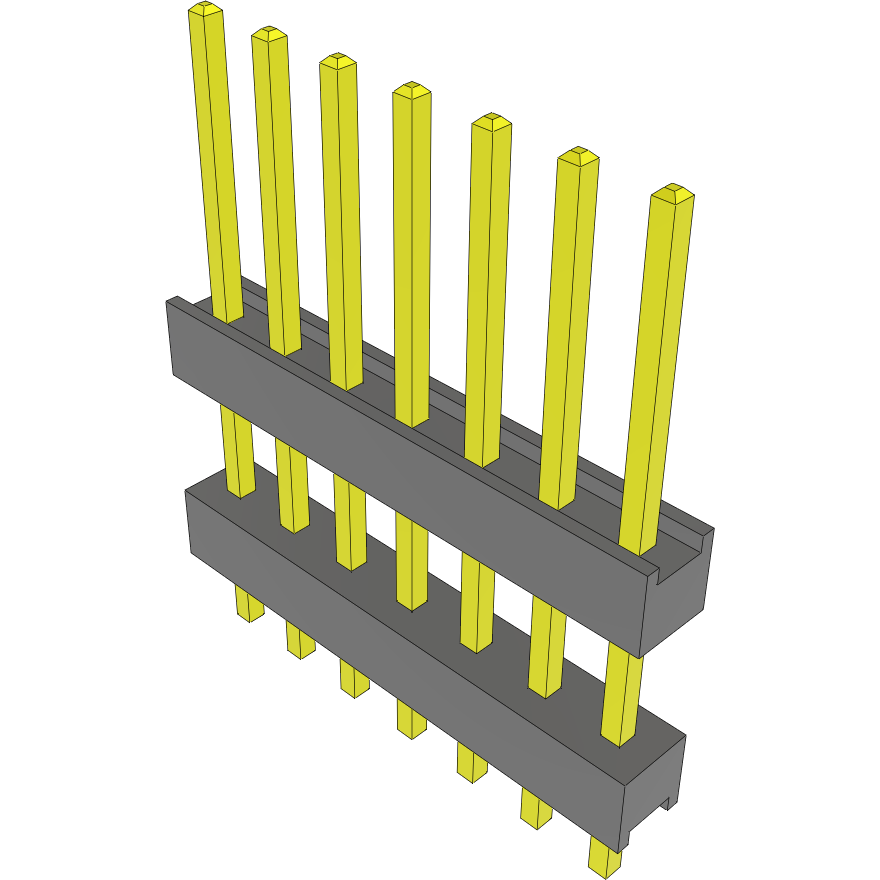 Samtec-DW-07-10-T-S-370 Steckverbinderleisten und Leiterplattenbuchsen Conn Board Stacker HDR 7 POS 2.54mm Solder ST Top Entry Thru-Hole Bulk
