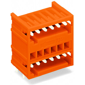 WAGO-734-436 Steckverbinderleisten und Leiterplattenbuchsen THT Double-deck Male Header, 1.0 x 1.0 mm Solder Pin, Angled