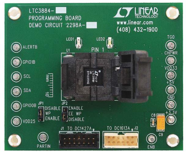 Analog Devices-DC2298A Cartes et kits de développement de gestion de la puissance LTC3884 Demo Board I Programming Clamshell Socketed Demo Board