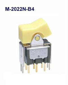 NKK Switches-M-2022N-B4 Bascule de commutateur Switch Rocker ON ON DPDT PC Pins 28VAC 28VDC 0.4VA