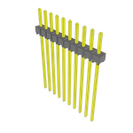 Conn Unshrouded Header HDR 10 POS 2.54mm Solder ST Top Entry Thru-Hole Bulk