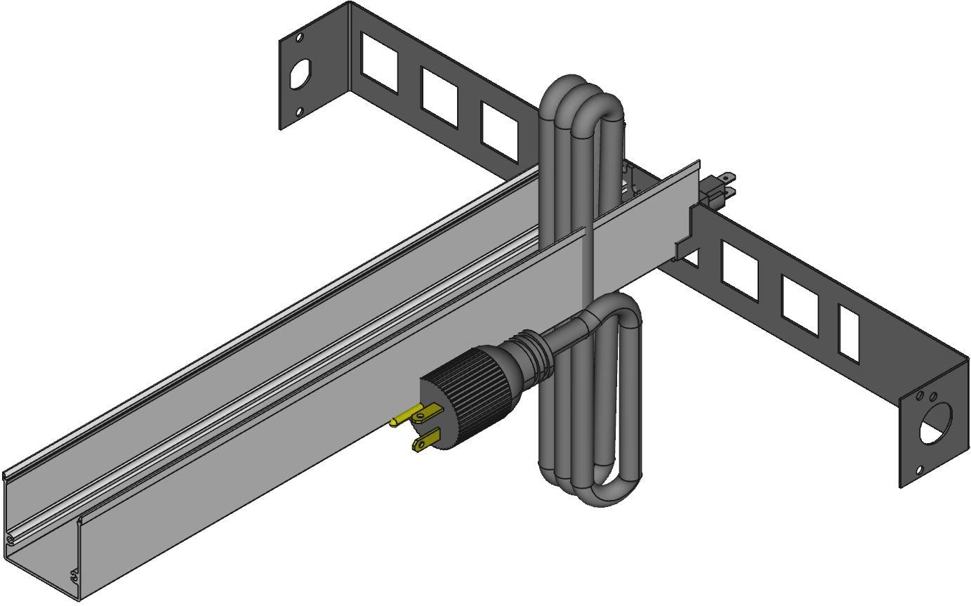 Hammond Manufacturing-1589T8F1 配电装置 20A 8 Outlet Light 6 inch Straight
