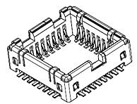 Molex-1050282001 Steckverbinder, Buchsen Conn Camera Socket SKT 32 POS 0.9mm Solder ST SMD T/R