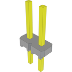 Conn Unshrouded Header HDR 2 POS 2.54mm Solder ST Top Entry Thru-Hole Bulk