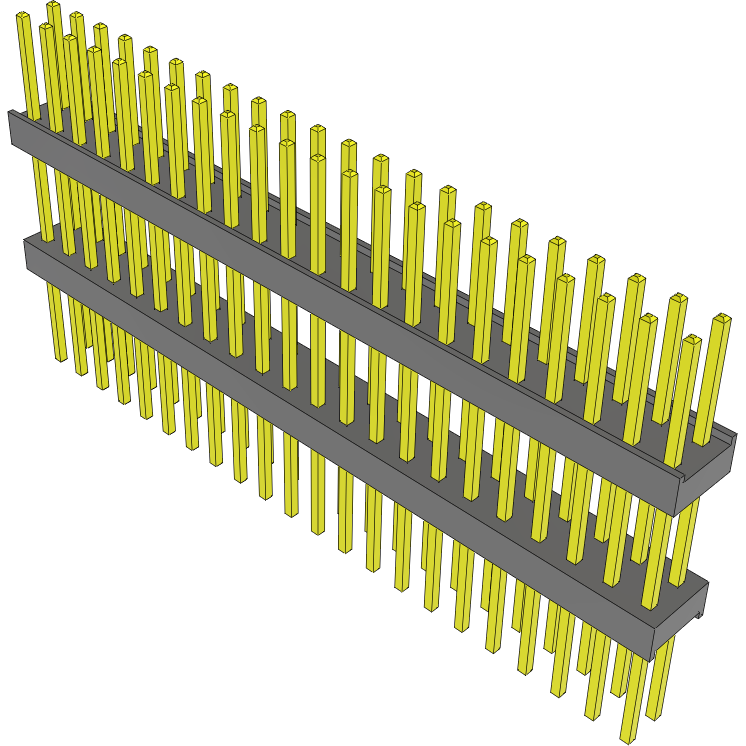 Samtec-EW-22-20-G-D-510 Connector Headers and PCB Receptacles Conn Board Stacker HDR 44 POS 2.54mm Solder ST Top Entry Thru-Hole Bulk
