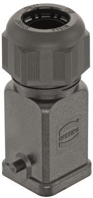 HARTING-19200030417 Adaptateurs pour manchons thermorétractables Hood 180° 3A Shell Size Polycarbonate Single Lock Han®