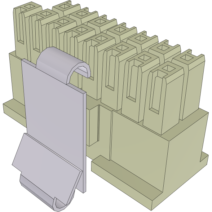 Samtec-IPD1-08-D-P-M Custodia filo connettore dedicato Conn Housing F 16 POS 2.54mm Crimp ST Cable Mount Tube