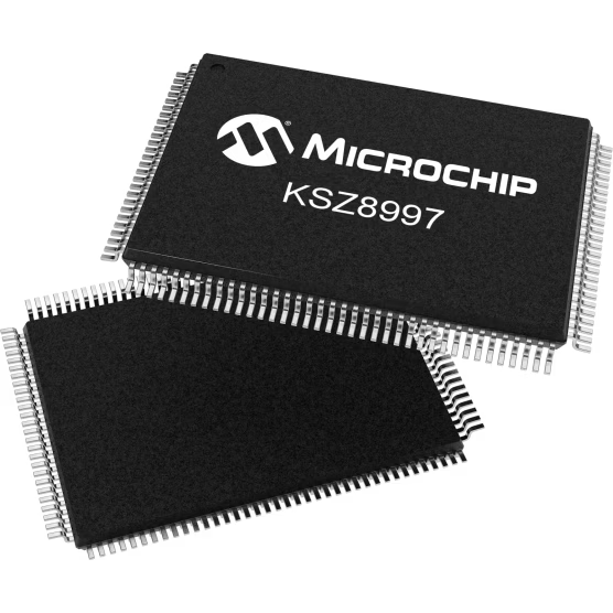 Microchip Technology-KSZ8997 Commutateurs Ethernet Ethernet Switch 8-Port 100Mbps 128-Pin PQFP Tray