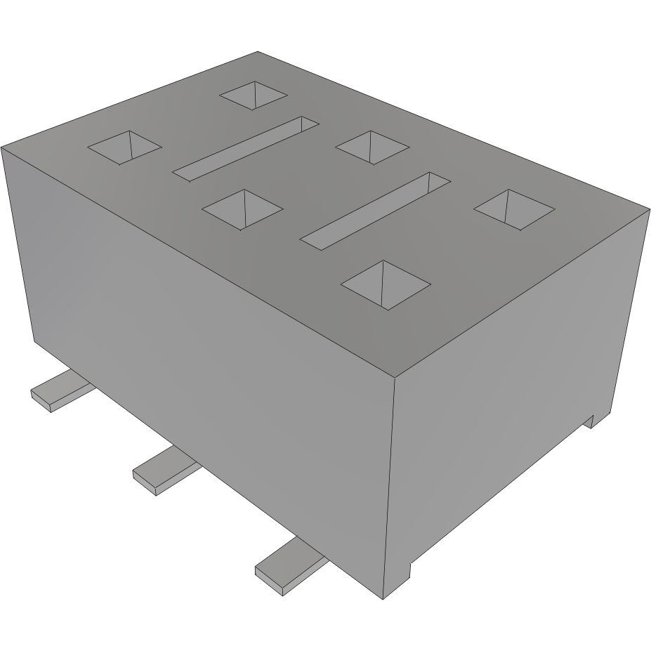 Samtec-HLE-103-02-S-DV-BE-LC Connector Headers and PCB Receptacles Conn Socket Strip SKT 6 POS 2.54mm Solder ST SMD Tube
