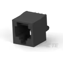 TE Connectivity-5569284-1 Connector Telephone and Telecom Conn RJ-45 F 8 POS 1.27mm Solder ST Thru-Hole 8 Terminal 1 Port Cat 3 Box/Package/Tray