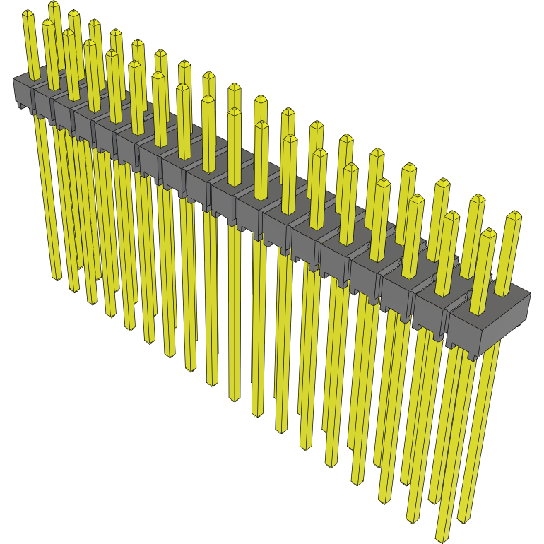 Samtec-TSW-118-12-L-D Piastre connettori e prese PCB Conn Unshrouded Header HDR 36 POS 2.54mm Solder ST Top Entry Thru-Hole Bulk
