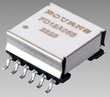 Bourns-PDC010-FD15A03S Schalttransformator Switching Transformer 3.7:1/6.5:1 0.72Ohm/0.765Ohm Prim. DCR 0.38Ohm/0.02Ohm Sec. DCR 10W 12 Terminal Gull Wing SMD